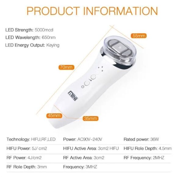 Mini Hifu Ultrasonic Facial Device. NWOT - Picture 5 of 7